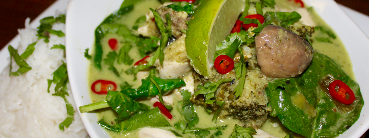 Thai Green Curry with Sticky Rice, Thai Green Curry, Thai Curry